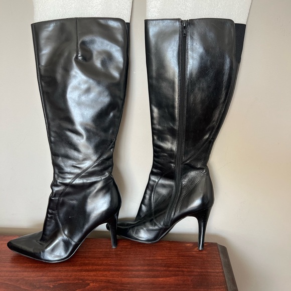 Nine West Pointed toe knee high Gallivant real leather boots 9M - Picture 2 of 6